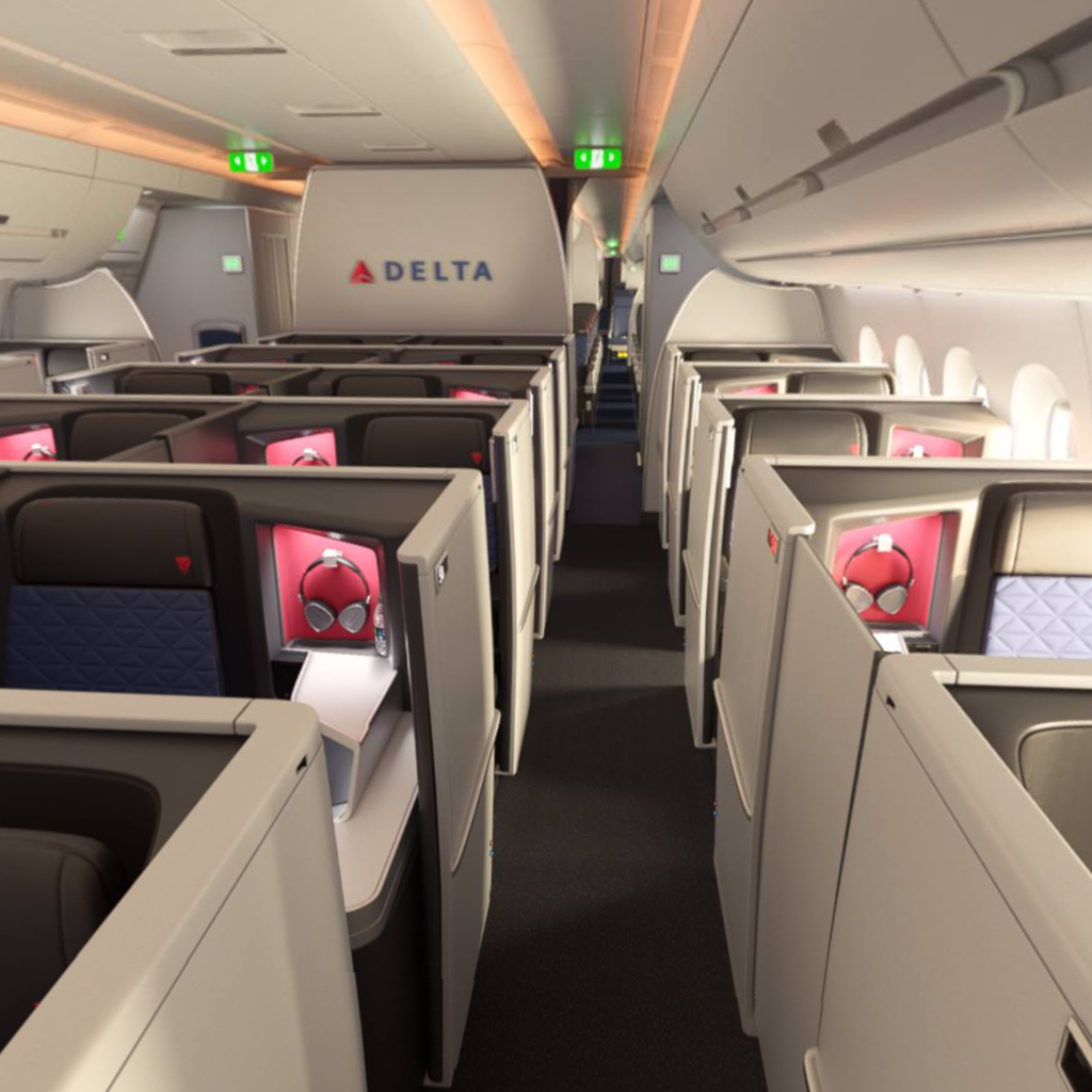 Delta One A350 Business Class Suite Cabin [image Credit ] The Seatlink Blog The