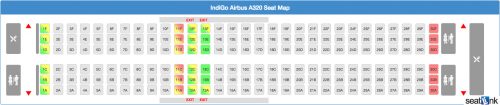 IndiGo A320 Seating Chart 500x105 